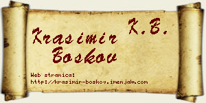 Krasimir Boškov vizit kartica